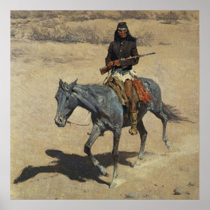Affiche Frederic Remington Art Occidental "Apache Scout"