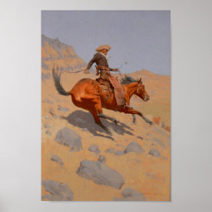 Affiche Frederic Remington - Le Cowboy