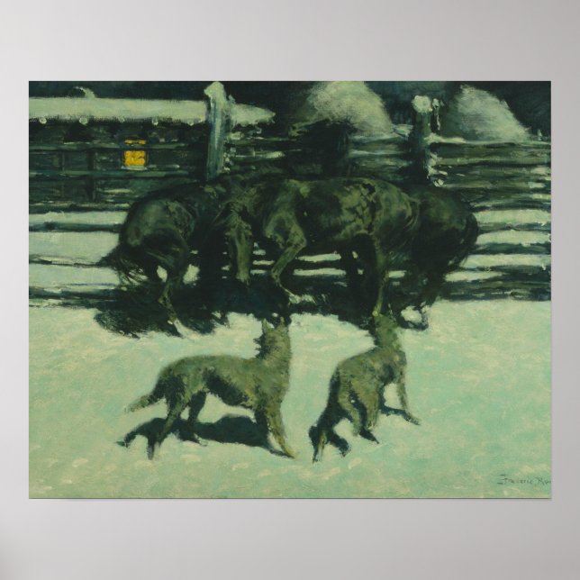 Affiche Frederic Remington - The Call for Help (Devant)