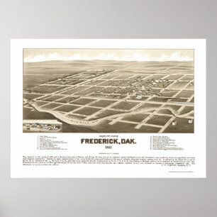 Affiche Frederick, carte panoramique d'écart-type - 1883