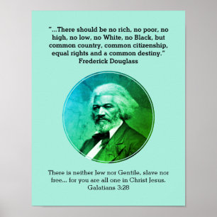 Affiche FREDERICK DOUGLASS   Non Riche Non Pauvre Personna