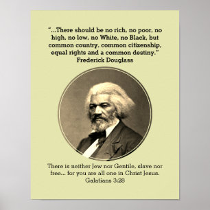 Affiche FREDERICK DOUGLASS Personnalisé Crème