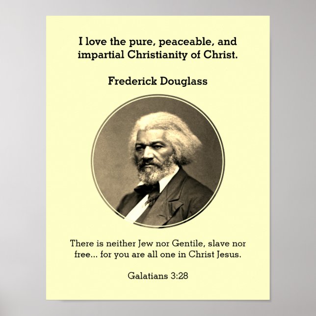 Affiche FREDERICK DOUGLASS Quote Custom Scripture (Devant)