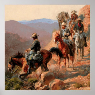 Affiche Frederick Remington “With the 10th Cavalry"