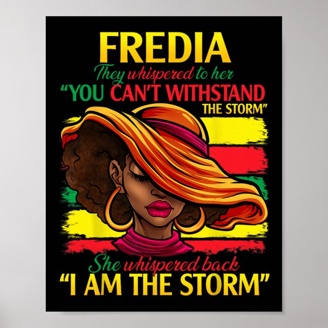 Affiche Fredia Prénom Nom de famille Nom de famille Mois d (Devant)