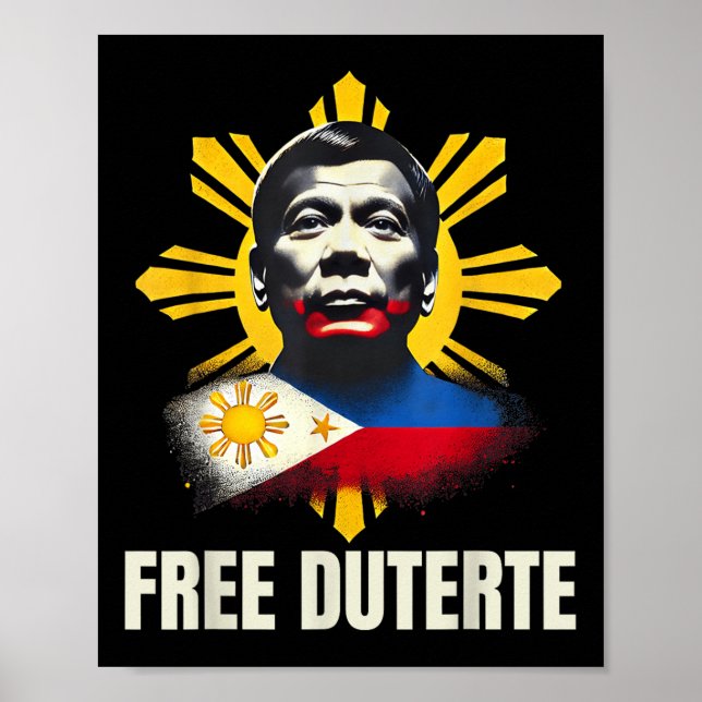 Affiche Free Duterte Du30 Président Rodrigo Digong Patriot (Devant)