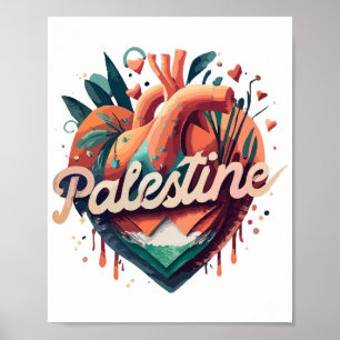 Affiche Free Palestine, je suis debout avec la palestine, 