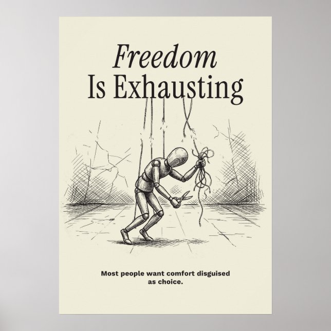 Affiche Freedom Is Exhausting (Devant)