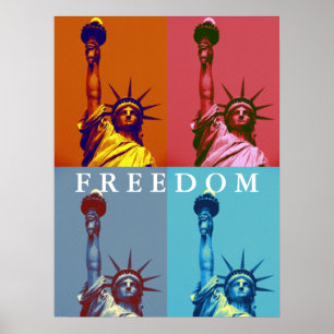 Affiche Freedom Statue of Liberty Pop Art