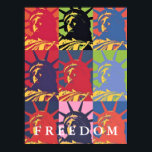 Affiche Freedom Statue of Liberty Pop Art<br><div class="desc">États-Unis d'Amérique Symbole National Statues,  Monuments et Bâtiments - Statue de la Liberté Pop Art Style Black & White Poster</div>