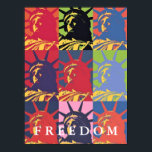 Affiche Freedom Statue of Liberty Pop Art<br><div class="desc">États-Unis d'Amérique Symbole National Statues,  Monuments et Bâtiments - Statue de la Liberté Pop Art Style Black & White Poster</div>