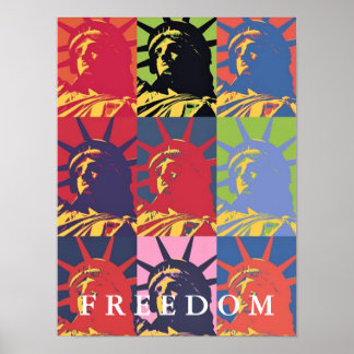 Affiche Freedom Statue of Liberty Pop Art
