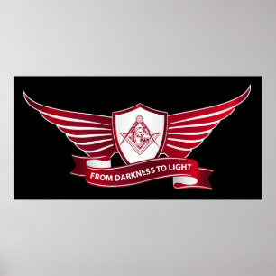 Affiche Freemasonry symbol and shield