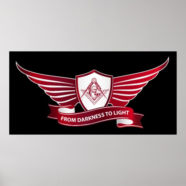 Affiche Freemasonry symbol and shield (Devant)