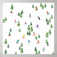 Freeride Snowboarder Illustration de snowboard