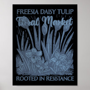 Affiche Freesia Daisy Tulip Enracinée Dans La Résistance S