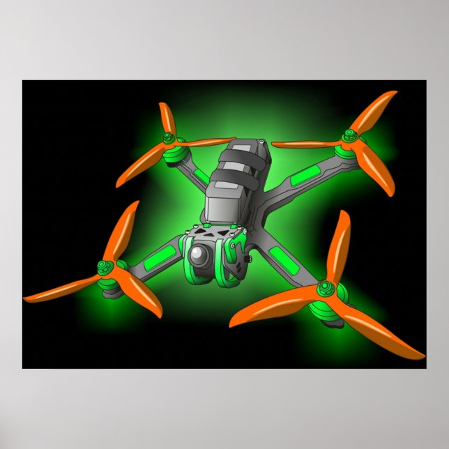 Affiche Freestyle racing fpv drone LED racing drones (Devant)