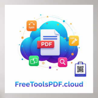 Affiche FreeToolsPDF – Fun Digital Power on Your Shirt!