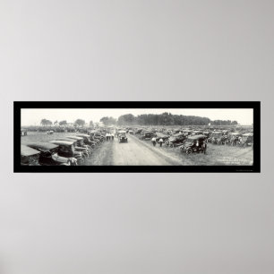 Affiche Fremont, photo 1916 de salon de l'Auto de Ne