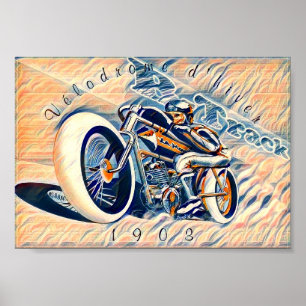 AFFICHE FRENCH BOARD TRACK MOTO