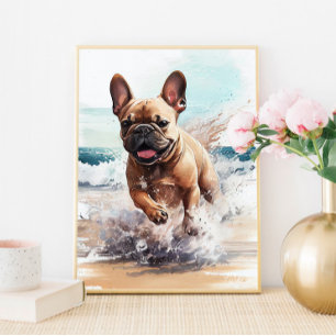 Affiche French Bulldog Cadeau Mur d'art Imprimer