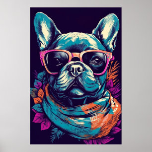 Affiche French Bulldog Funny Art Pop Moderne