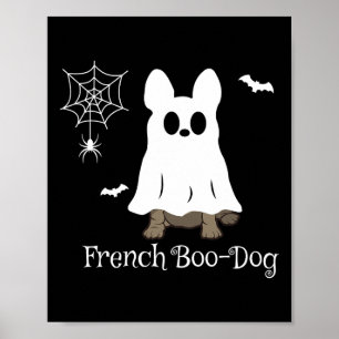 Affiche French Bulldog Halloween French Boo-dog Chien cade