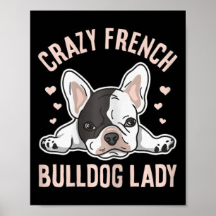 Affiche French Bulldog Lady Design Pour Votre Femme França