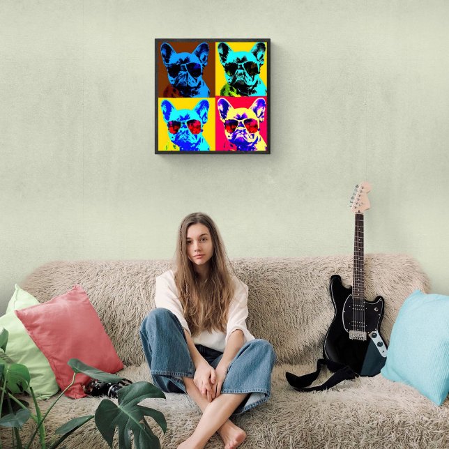 Affiche French bulldog painting in pop art style (Créateur téléchargé)