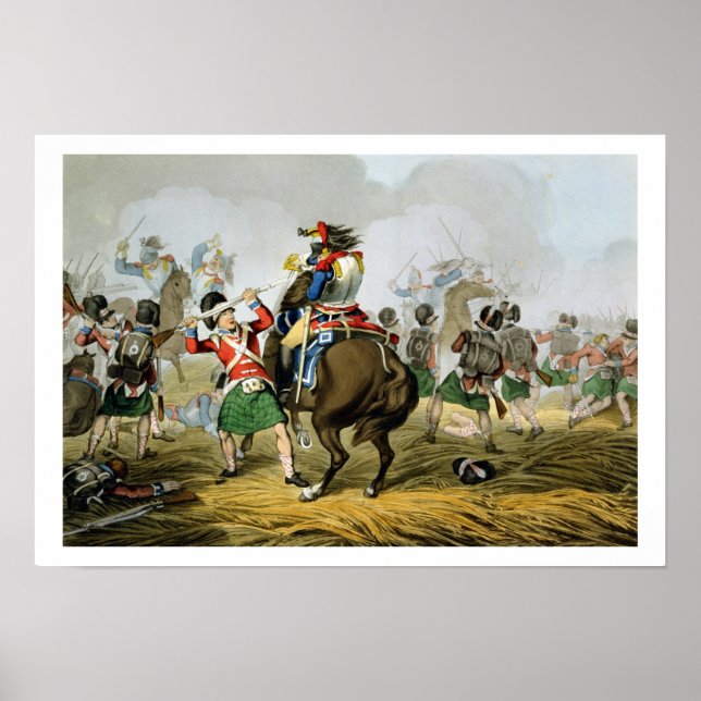 Affiche French Cuirassiers at the Battle of Waterloo, Char (Devant)