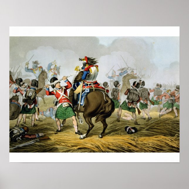 Affiche French Cuirassiers at the Battle of Waterloo, Char (Devant)