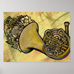 Affiche French Horn Band Classe Musique professeur