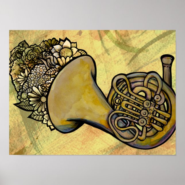 Affiche French Horn Band Classe Musique professeur (Devant)