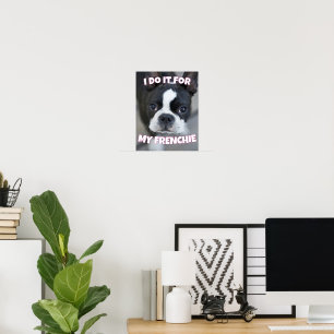 Affiche Frenchie Bouledogue Français Maman Papa Amoureux d