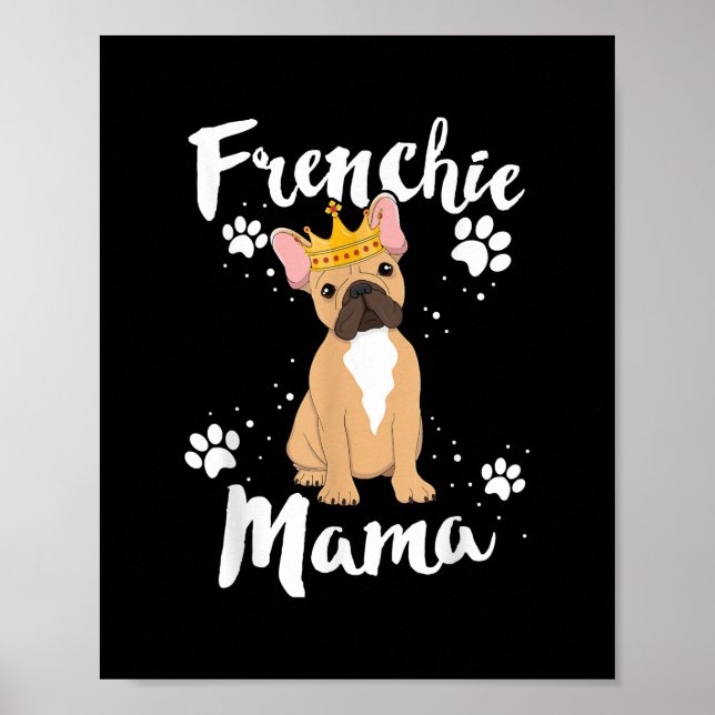 Affiche Frenchie Mama Femmes Mor Maman Amoureux des chiens (Devant)