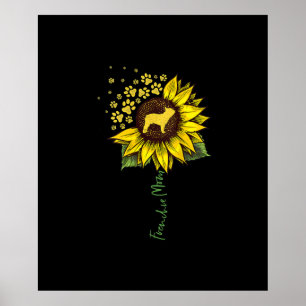 Affiche Frenchie Mom Sunflower French Bulldog Lover Cadeau