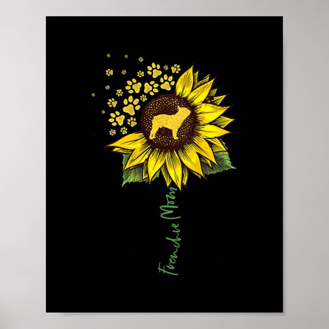 Affiche Frenchie Sunflower Maman Français Bulldog Lover Ca (Devant)