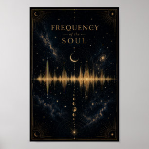 Affiche Fréquence de l'affiche de l'âme Onde sonore céle