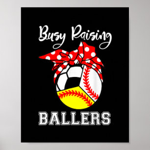 Affiche Fréquente Raising Ballers Funny Baseball Softball