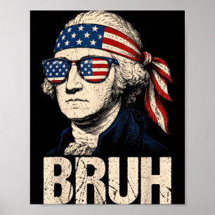 Affiche Frère 4 juillet George Washington Américain