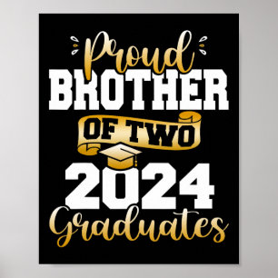Affiche Frère De Deux 2024 Diplômés Funny Cl De 24 Senio