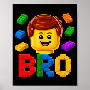 Affiche Frère de famille maître constructeur bâtiment briq