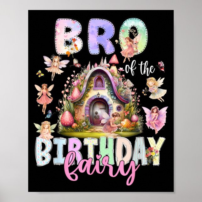 Affiche Frère de la fée d'anniversaire Petite fille Magiqu (Devant)