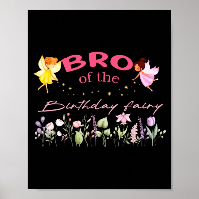 Affiche Frère de la fée d'anniversaire Petite fille Magiqu (Devant)