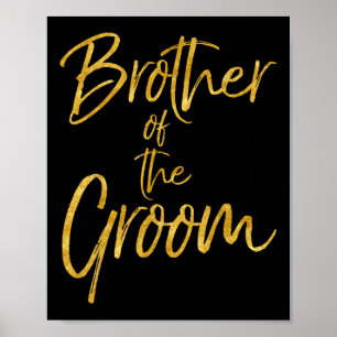 Affiche Frère De La Groom Chemise Mignonne Or Correspondan