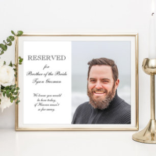Affiche Frère de la mariée avec mémorial de mariage photo