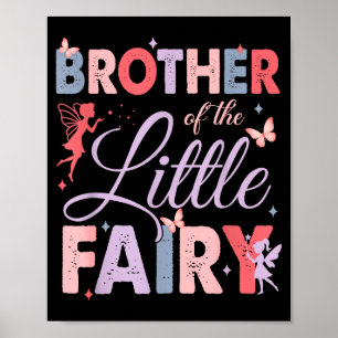 Affiche Frère de la petite fée fille d'anniversaire famill