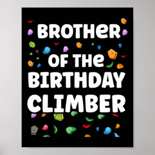 Affiche Frère de l'alpiniste d'anniversaire, famille assor