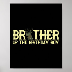 Affiche Frère De L'Anniversaire Boy Deer Hunter Camouflage