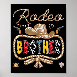 Affiche Frère de Rodéo Cowboy Occidental Anniversaire Garç